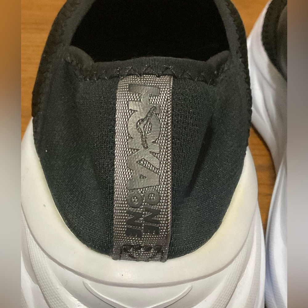 Hoka One One Black and White Slip-On Sneakers - Picture 8 of 11